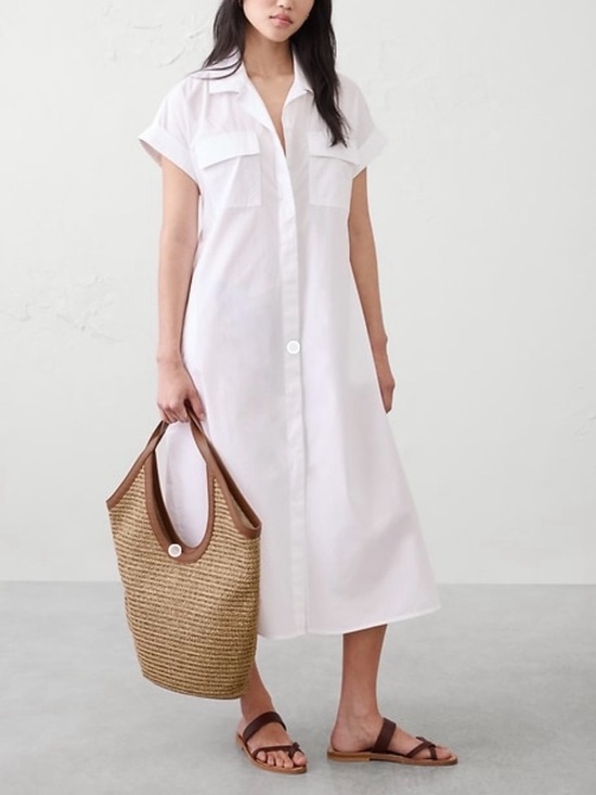 🆕- Banana Republic- Woven Hobo Straw Tote Bag with Brown Trim - Picture 2 of 9